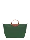 Longchamp Le Pliage Original Medium Canvas Handbag In Green
