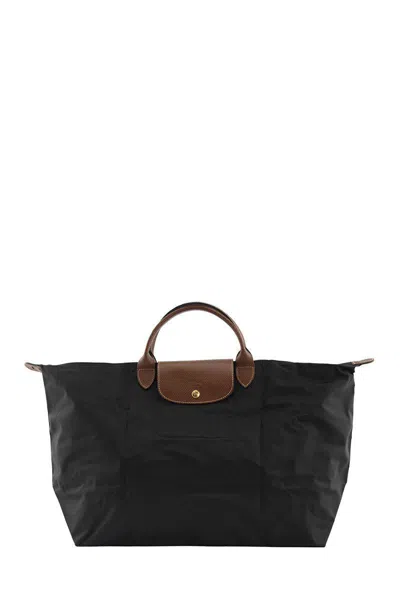 Longchamp Le Pliage Large Travel Bag In Black