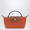 Longchamp Le Pliage Original Brick-coloured Clutch Bag