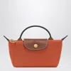 Longchamp Le Pliage Original Brick-coloured Clutch Bag