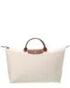 Longchamp Le Pliage Original Canvas Bag In White