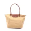 Longchamp Le Pliage Original Canvas Leather Tote Bag In Brown
