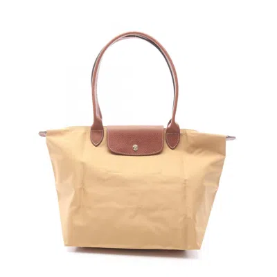 Longchamp Le Pliage Original Canvas Leather Tote Bag In Brown