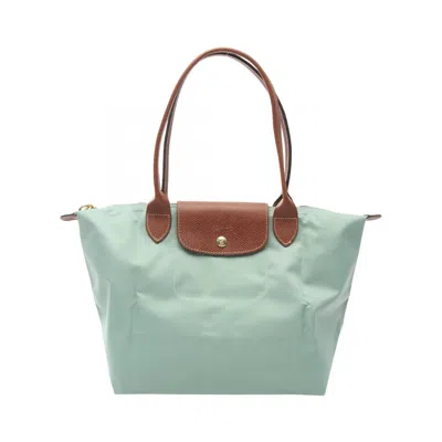 Longchamp Le Pliage Original Canvas Leather Tote Bag In Green