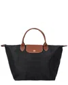 Longchamp Le Pliage Original Canvas Tote In Black