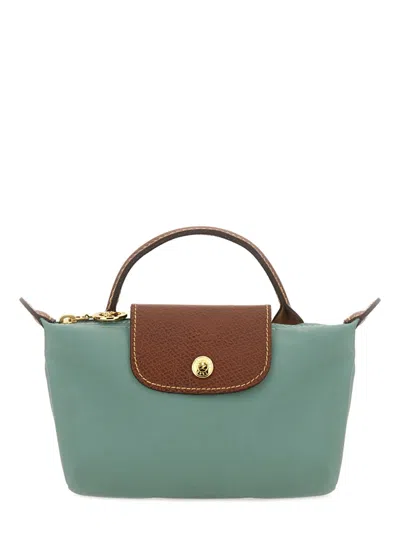Longchamp Le Pliage Original Celadon Clutch Bag