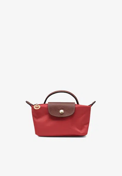Longchamp Le Pliage Original Clutch Bag In Red