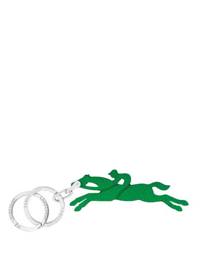 Longchamp `le Pliage Original` Key Ring In Green