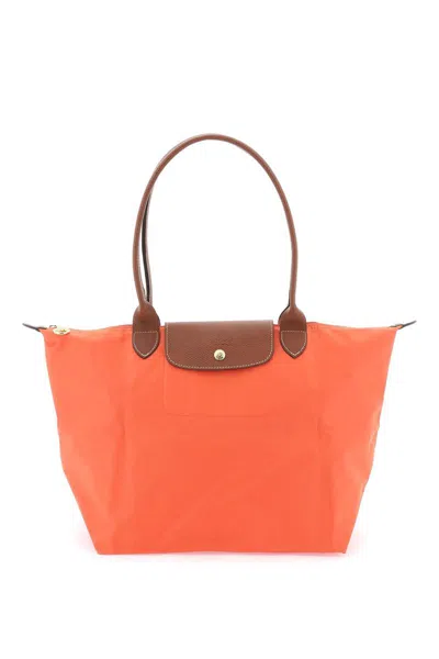 Longchamp Le Pliage Original L Tote Bag In Arancio