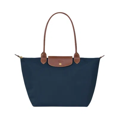 Pre-owned Longchamp Le Pliage Original L Tote Bag 'navy' | Blue | Women's Size Onesize