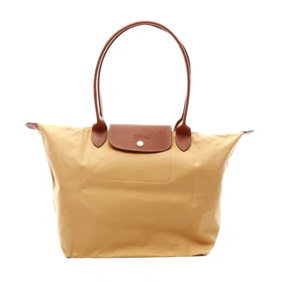 Longchamp Le Pliage Original L Tote Bag Nylon Leather In Brown
