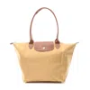 Longchamp Le Pliage Original L Tote Bag Canvas Leather In Brown