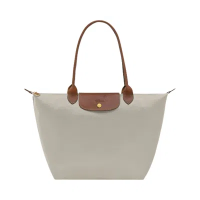 Pre-owned Longchamp Le Pliage Original L Tote Bag 'pebble' | Cream | Women's Size Onesize