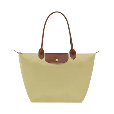 Pre-owned Longchamp Le Pliage Original L Tote Bag 'pistachio' | Yellow | Women's Size Onesize