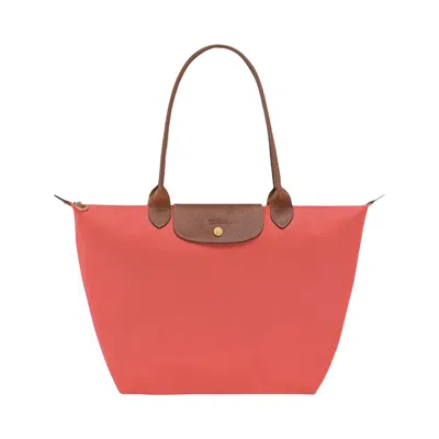 Pre-owned Longchamp Le Pliage Original L Tote Bag 'strawberry' | Red | Women's Size Onesize