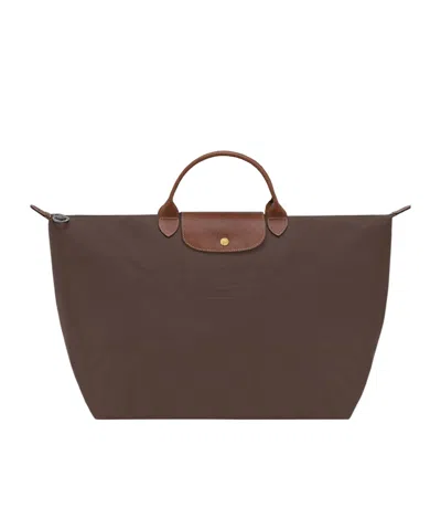 Longchamp Le Pliage Original L Travel Bag In Purple