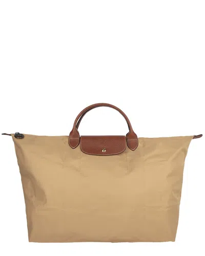 Longchamp Le Pliage Original Large Canvas Travel Bag In Purple