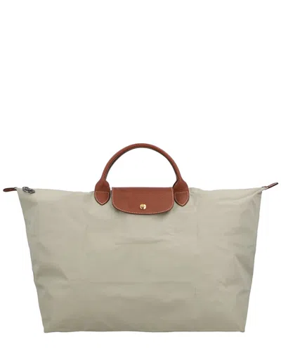 Longchamp Le Pliage Original Large Canvas Travel Bag In Gray
