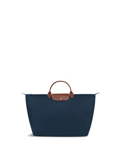 Longchamp Le Pliage Original Large Travel Bag In Blue
