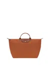 Longchamp `le Pliage Original` Large Travel Bag In Brown