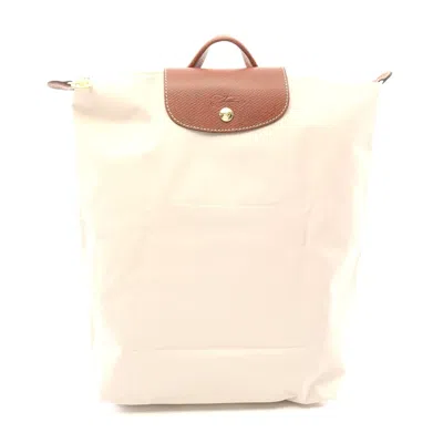 Longchamp Le Pliage Original M Backpack Fabric Leather In Sand
