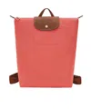 Longchamp Le Pliage Original M Backpack In Red