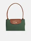 Longchamp 'le Pliage Original' M Bag In English Green Polyamide
