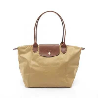 LONGCHAMP LE PLIAGE ORIGINAL M CANVAS LEATHER TOTE BAG