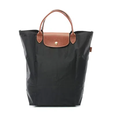 Longchamp Le Pliage Original M Tote Bag Nylon Leather In Black