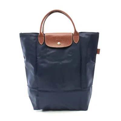 Longchamp Le Pliage Original M Tote Bag Nylon Leather In Blue