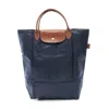 Longchamp Le Pliage Original M Tote Bag Nylon Leather In Blue