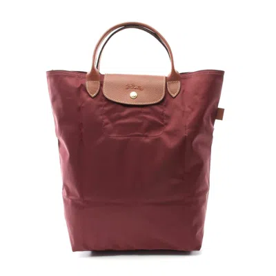 Longchamp Le Pliage Original M Tote Bag Nylon Leather In Brown