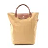 Longchamp Le Pliage Original M Tote Bag Nylon Leather In Brown