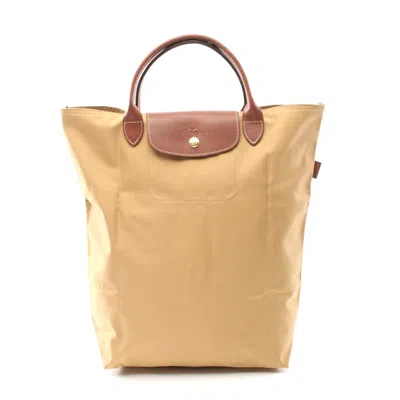 Longchamp Le Pliage Original M Tote Bag Nylon Leather In Brown