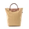 Longchamp Le Pliage Original M Tote Bag Nylon Leather In Brown