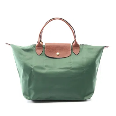 Longchamp Le Pliage Original M Tote Bag Nylon Leather In Green