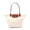 Longchamp Le Pliage Original M Tote Bag Canvas Leather In Sand