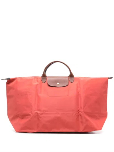 Longchamp Le Pliage Original M Travel Bag In Red