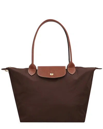 Longchamp Le Pliage Original Medium Canvas & Leather Tote In Brown