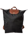 Longchamp Le Pliage Original Medium Canvas Backpack In Black