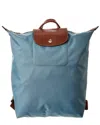 Longchamp Le Pliage Original Medium Canvas Backpack In Green
