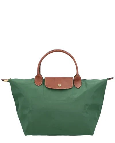 Longchamp Le Pliage Original Medium Canvas Handbag In Green