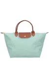 Longchamp Le Pliage Original Medium Canvas Handbag In Green