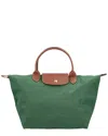 Longchamp Le Pliage Original Medium Canvas Handbag In Green