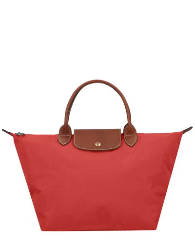 Longchamp Le Pliage Original Medium Canvas Handbag In Red