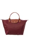 Longchamp Le Pliage Original Medium Canvas Handbag In Red
