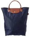 Longchamp Le Pliage Original Medium Canvas Short Handle Tote In Red