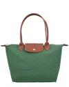 Longchamp Le Pliage Original Medium Canvas Tote In Green
