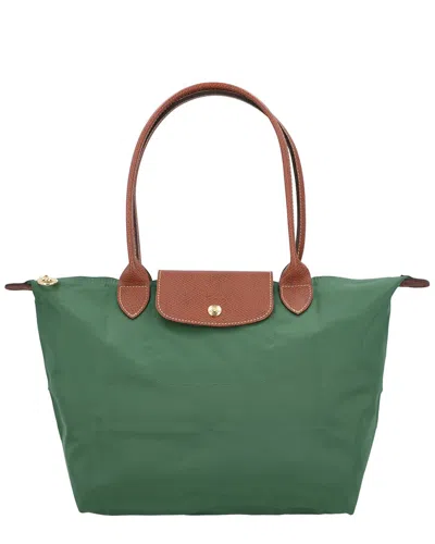Longchamp Le Pliage Original Medium Canvas Tote In Green