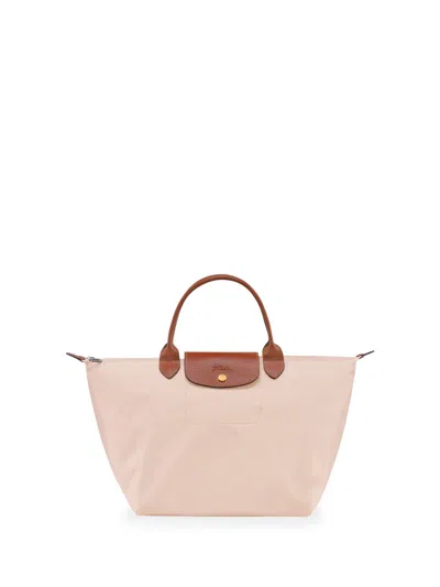 Longchamp `le Pliage Original` Medium Handbag In Beige